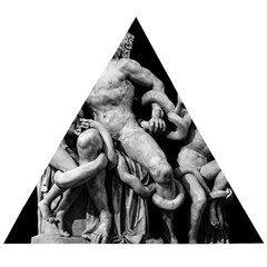 Laocoon Sculpture Over Black Wooden Puzzle Triangle