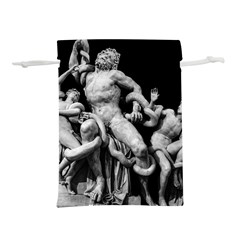 Laocoon Sculpture Over Black Lightweight Drawstring Pouch (l) by dflcprintsclothing