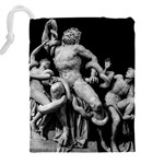 Laocoon Sculpture Over Black Drawstring Pouch (5XL) Back