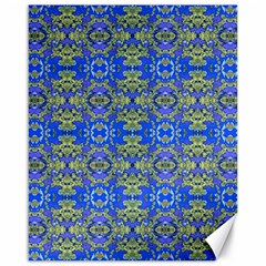 Gold And Blue Fancy Ornate Pattern Canvas 16  X 20  by dflcprintsclothing