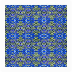 Gold And Blue Fancy Ornate Pattern Medium Glasses Cloth by dflcprintsclothing