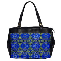 Gold And Blue Fancy Ornate Pattern Oversize Office Handbag