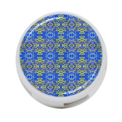 Gold And Blue Fancy Ornate Pattern 4-port Usb Hub (one Side) by dflcprintsclothing