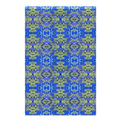 Gold And Blue Fancy Ornate Pattern Shower Curtain 48  X 72  (small)  by dflcprintsclothing