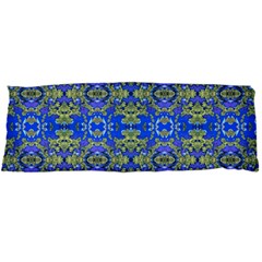 Gold And Blue Fancy Ornate Pattern Body Pillow Case Dakimakura (two Sides) by dflcprintsclothing