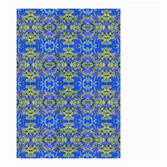 Gold And Blue Fancy Ornate Pattern Small Garden Flag (two Sides)