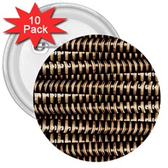 Red Tech Stripes Print 3  Buttons (10 Pack) 