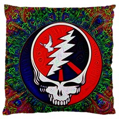 Grateful Dead - Large Flano Cushion Case (one Side) by Sapixe