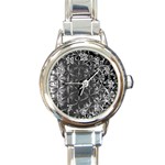 Lunar Eclipse Abstraction Round Italian Charm Watch Front