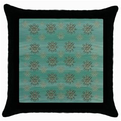 Beautiful Flowers Of Wood In The Starry Night Throw Pillow Case (black) by pepitasart