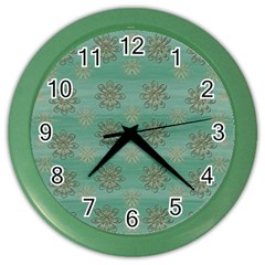 Beautiful Flowers Of Wood In The Starry Night Color Wall Clock by pepitasart