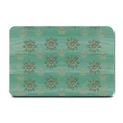 Beautiful Flowers Of Wood In The Starry Night Small Doormat  by pepitasart