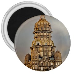 Salvo Palace Exterior View, Montevideo, Uruguay 3  Magnets by dflcprintsclothing