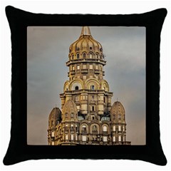 Salvo Palace Exterior View, Montevideo, Uruguay Throw Pillow Case (black) by dflcprintsclothing