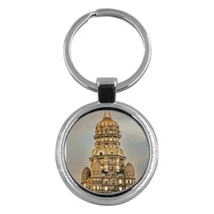 Salvo Palace Exterior View, Montevideo, Uruguay Key Chain (round) by dflcprintsclothing