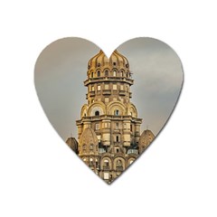 Salvo Palace Exterior View, Montevideo, Uruguay Heart Magnet by dflcprintsclothing