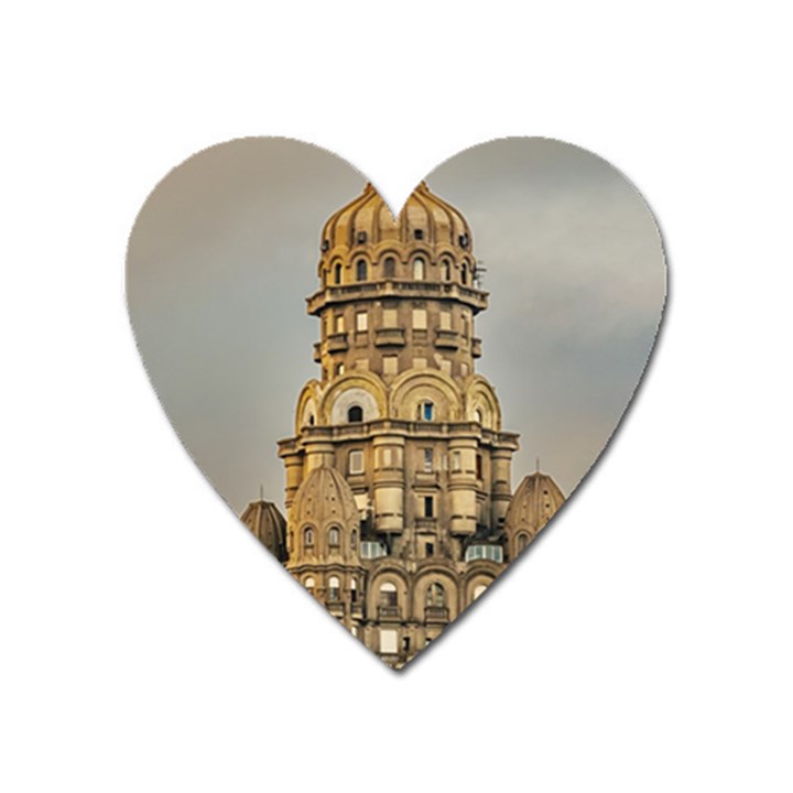 Salvo Palace Exterior View, Montevideo, Uruguay Heart Magnet