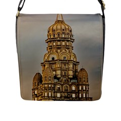 Salvo Palace Exterior View, Montevideo, Uruguay Flap Closure Messenger Bag (l) by dflcprintsclothing