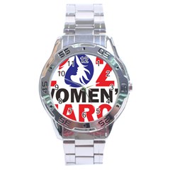 Womens March Stainless Steel Analogue Watch by happinesshack