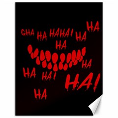 Demonic Laugh, Spooky Red Teeth Monster In Dark, Horror Theme Canvas 12  X 16  by Casemiro