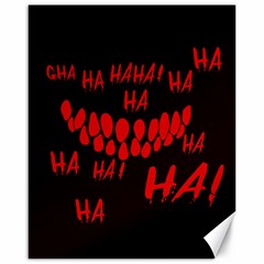 Demonic Laugh, Spooky Red Teeth Monster In Dark, Horror Theme Canvas 16  X 20  by Casemiro