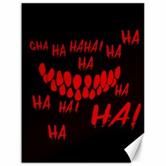 Demonic Laugh, Spooky Red Teeth Monster In Dark, Horror Theme Canvas 18  X 24  by Casemiro