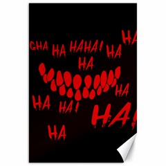 Demonic Laugh, Spooky Red Teeth Monster In Dark, Horror Theme Canvas 20  X 30  by Casemiro