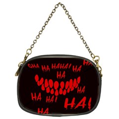 Demonic Laugh, Spooky Red Teeth Monster In Dark, Horror Theme Chain Purse (one Side) by Casemiro