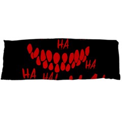 Demonic Laugh, Spooky Red Teeth Monster In Dark, Horror Theme Body Pillow Case (dakimakura) by Casemiro