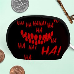 Demonic Laugh, Spooky Red Teeth Monster In Dark, Horror Theme Accessory Pouch (medium) by Casemiro