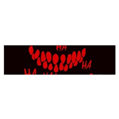 Demonic Laugh, Spooky Red Teeth Monster In Dark, Horror Theme Satin Scarf (oblong) by Casemiro