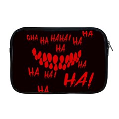 Demonic Laugh, Spooky Red Teeth Monster In Dark, Horror Theme Apple Macbook Pro 17  Zipper Case by Casemiro