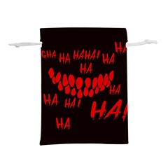 Demonic Laugh, Spooky Red Teeth Monster In Dark, Horror Theme Lightweight Drawstring Pouch (l) by Casemiro