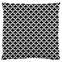 Black And White Triangles Pattern, Geometric Large Cushion Case (one Side)