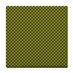 Cute Yellow Tartan Pattern, Classic Buffalo Plaid Theme Tile Coaster by Casemiro