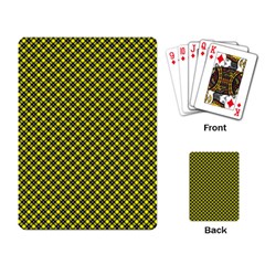 Cute Yellow Tartan Pattern, Classic Buffalo Plaid Theme Playing Cards Single Design (rectangle) by Casemiro