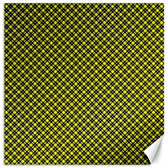 Cute Yellow Tartan Pattern, Classic Buffalo Plaid Theme Canvas 16  X 16  by Casemiro