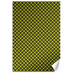 Cute Yellow Tartan Pattern, Classic Buffalo Plaid Theme Canvas 20  X 30  by Casemiro