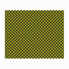 Cute Yellow Tartan Pattern, Classic Buffalo Plaid Theme Small Glasses Cloth (2 Sides) by Casemiro