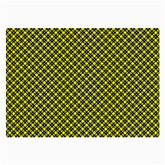 Cute Yellow Tartan Pattern, Classic Buffalo Plaid Theme Large Glasses Cloth by Casemiro