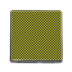 Cute Yellow Tartan Pattern, Classic Buffalo Plaid Theme Memory Card Reader (square 5 Slot) by Casemiro