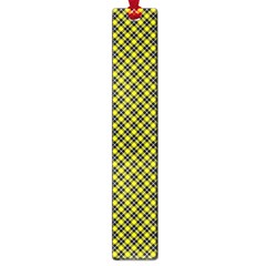 Cute Yellow Tartan Pattern, Classic Buffalo Plaid Theme Large Book Marks by Casemiro