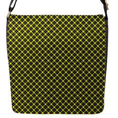 Cute Yellow Tartan Pattern, Classic Buffalo Plaid Theme Flap Closure Messenger Bag (s) by Casemiro