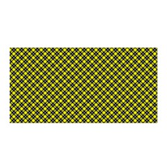 Cute Yellow Tartan Pattern, Classic Buffalo Plaid Theme Satin Wrap by Casemiro