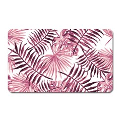 Pink Leaves Magnet (rectangular)