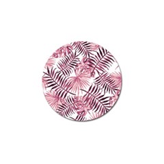 Pink Leaves Golf Ball Marker