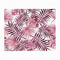 Pink Leaves Small Glasses Cloth by goljakoff