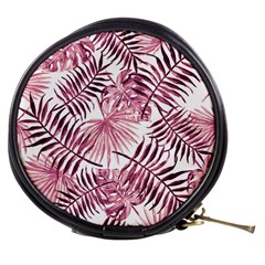 Pink Leaves Mini Makeup Bag