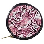 Pink leaves Mini Makeup Bag Back