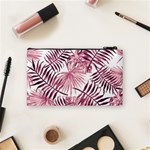 Pink leaves Cosmetic Bag (Small) Back